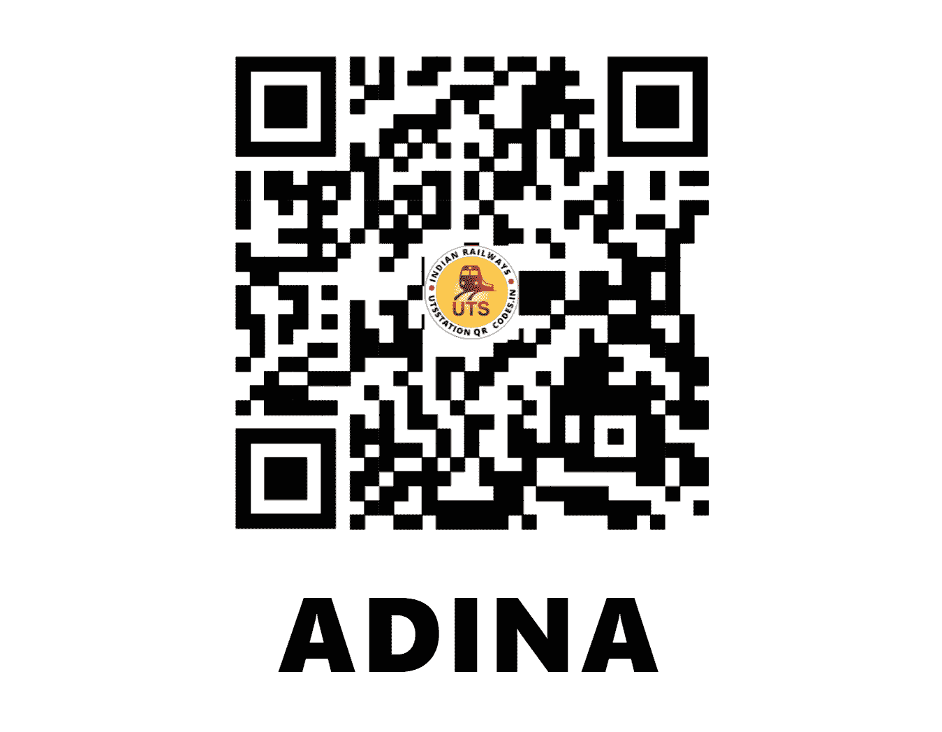 UTS QR Code for ADINA - ADF (NF - WEST BENGAL)